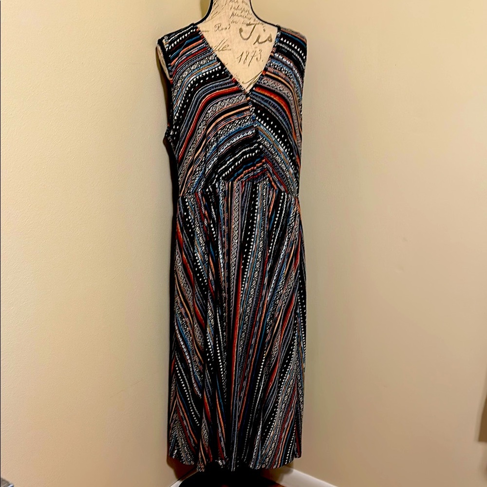 BloomChic Multicolor Sleeveless Dress 14/16 NWOT